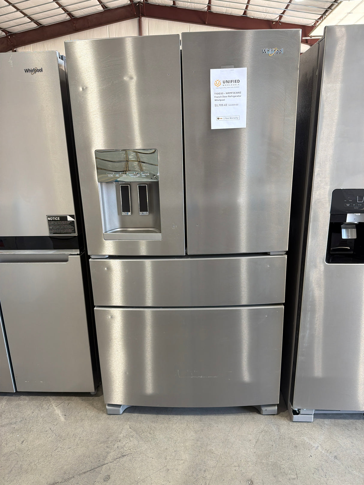 T10ID30 – WRMF3636RZ French Door Refrigerator – Whirlpool