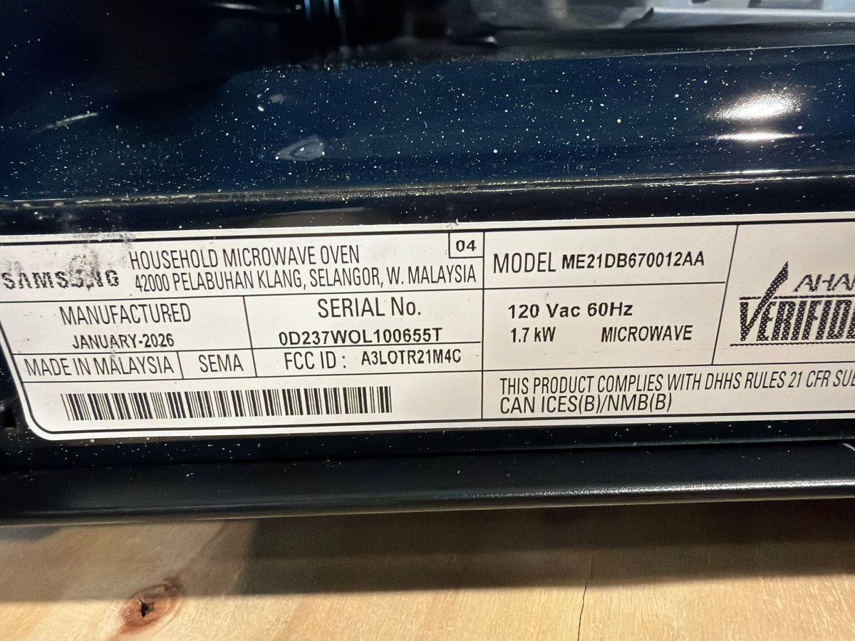 Samsung 2.1 cu ft Bespoke Smart Over-the-Range Microwave White Glass ME21DB670012AA – T2NP16