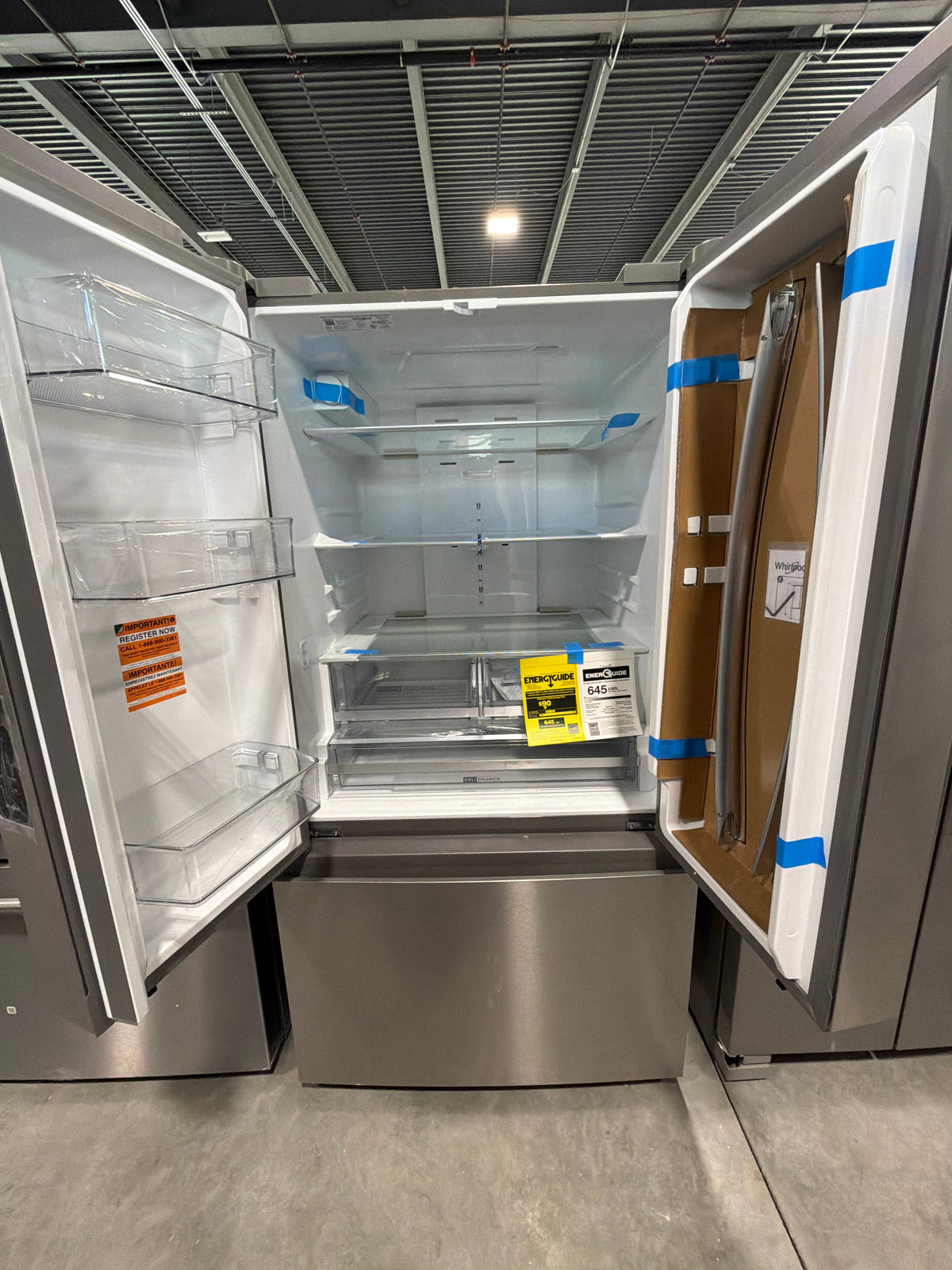 Whirlpool 30.5 cu ft French Door Refrigerator WRFF3136SZ - scratch and dent, Nampa ID (photo 4)