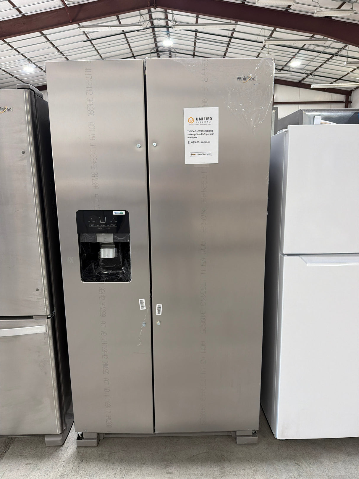 T10ID40 – WRS325SDHZ Side-by-Side Refrigerator – Whirlpool