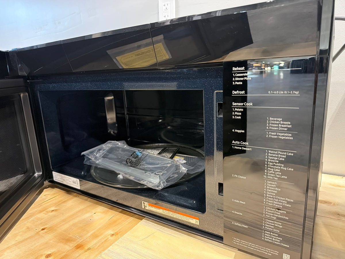 Samsung 2.1 cu ft Bespoke Smart Over-the-Range Microwave Stainless Steel ME21DG6500SRAA – T2NP17