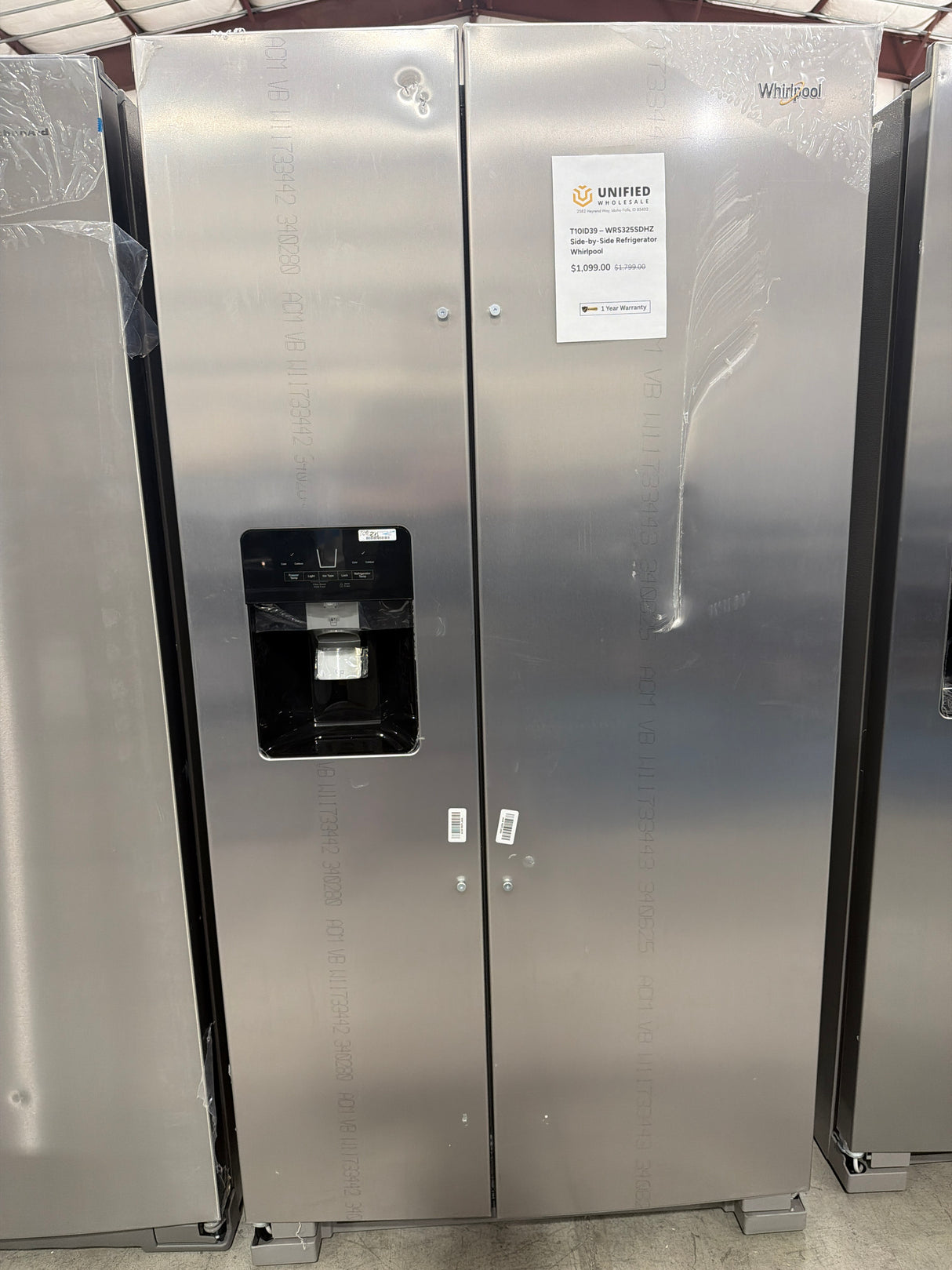 T10ID39 – WRS325SDHZ Side-by-Side Refrigerator – Whirlpool