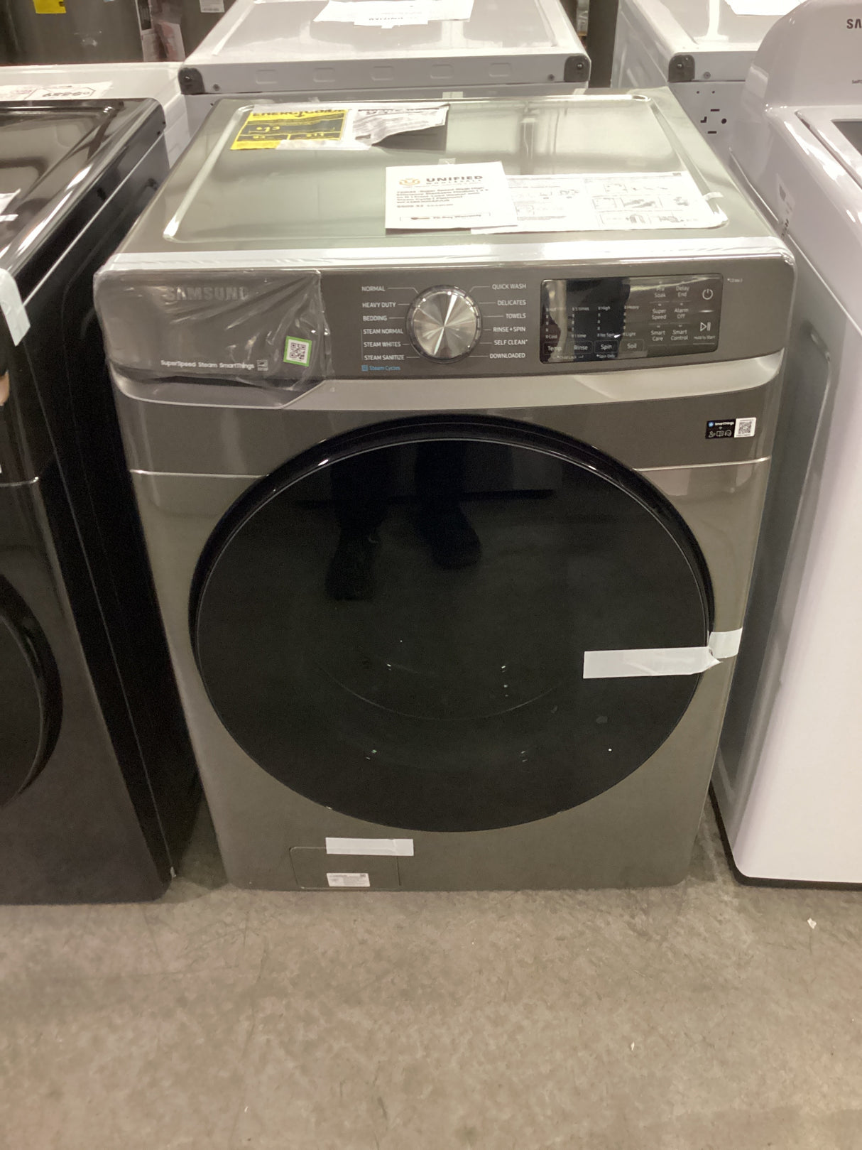 T2ID42 -Super Speed Wash High Efficiency Stackable Medium ( 4.5-cu ft ) Front-Load Washer with Steam Cycle ( Platinum) WF45B6300AP/US