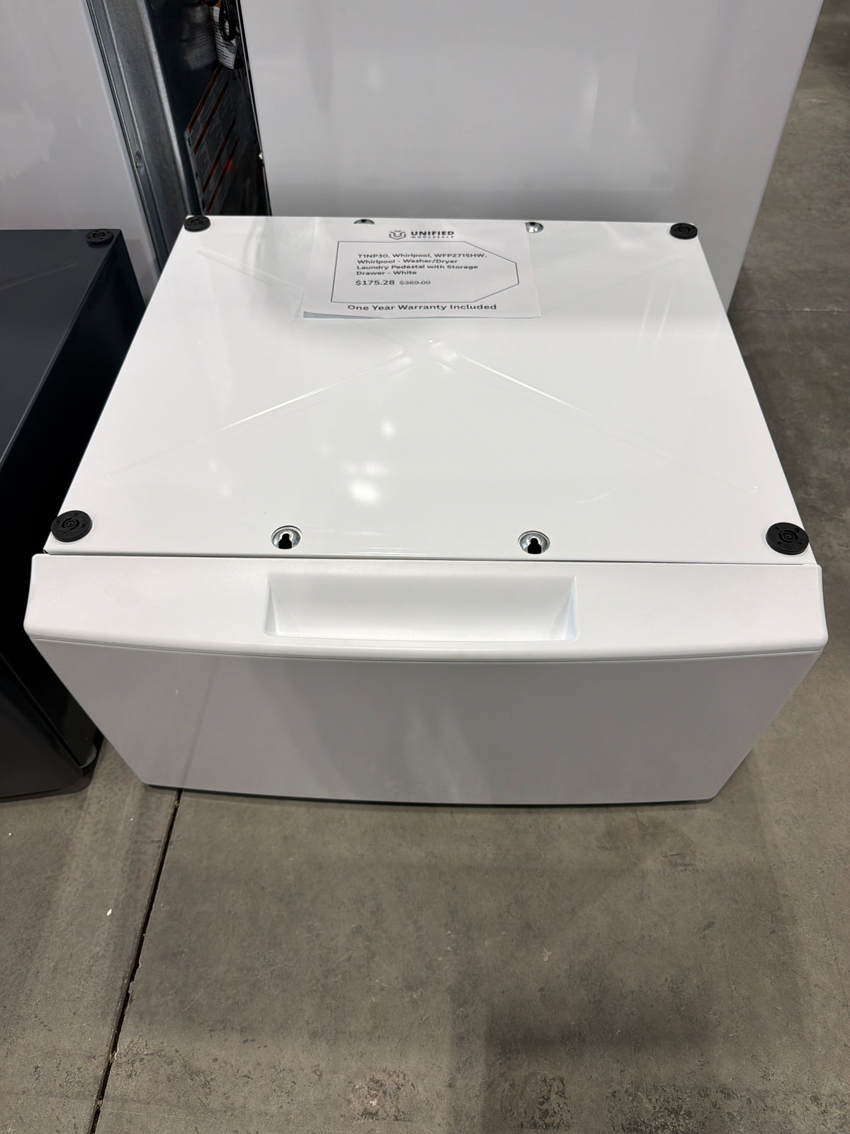 Whirlpool Laundry Pedestal with Storage Drawer WFP2715HW - scratch and dent, Nampa ID