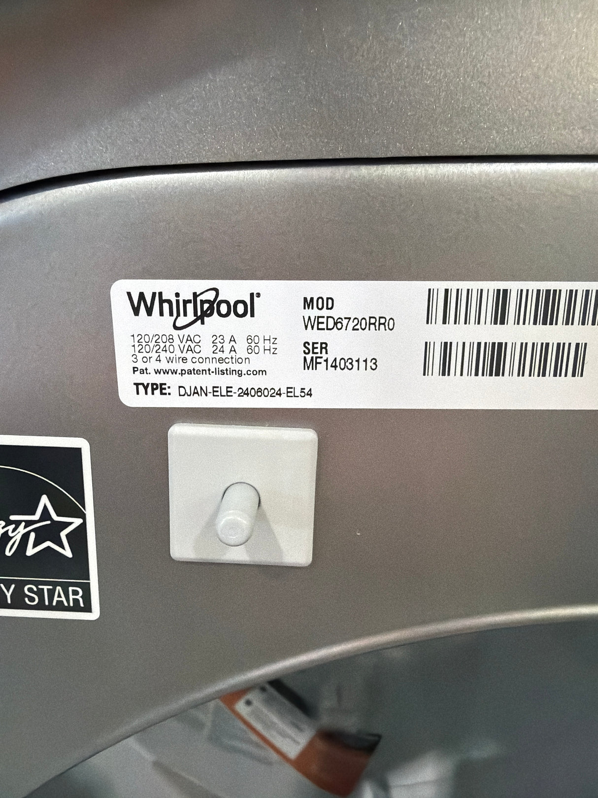 T10ID20 – WED6720RR 7.4 Cu. Ft. Electric Dryer – Whirlpool