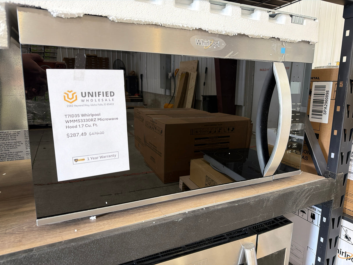 T7ID35 Whirlpool WMMS3330RZ Microwave Hood 1.7 Cu. Ft.