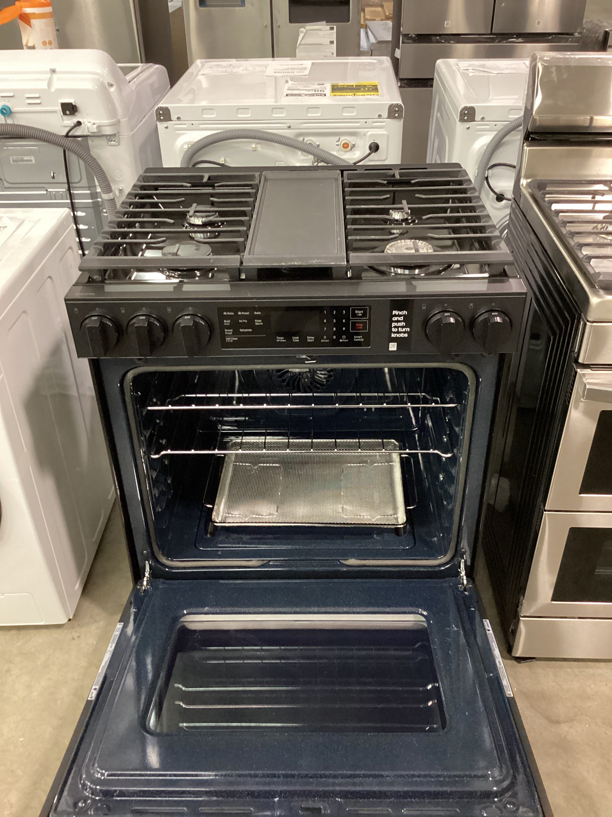 T2ID17 - 30 Inch Smart Slide-In Gas Range, 6.0 cu. ft. Capacity, Convection, Air Fry NSG6DG8300SRAA