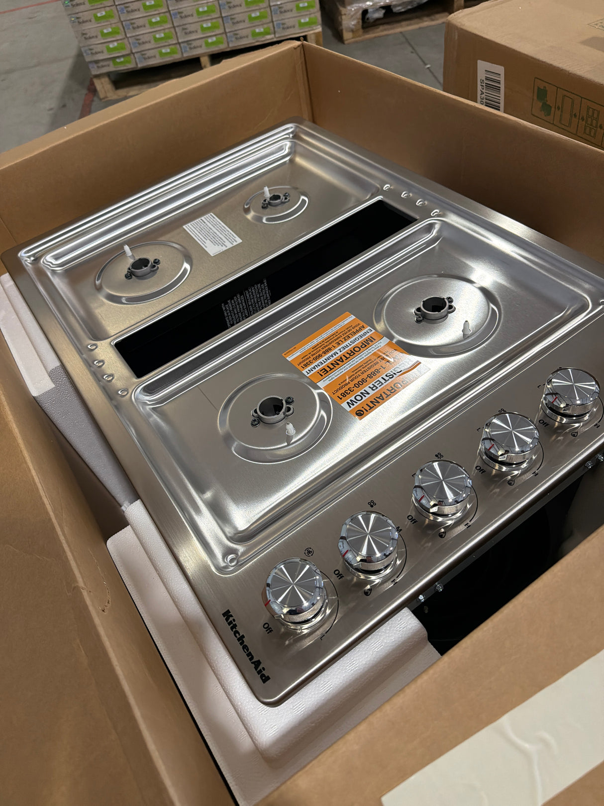 T7ID54 KitchenAid KCGD500GSS Cooktop Gas 30"