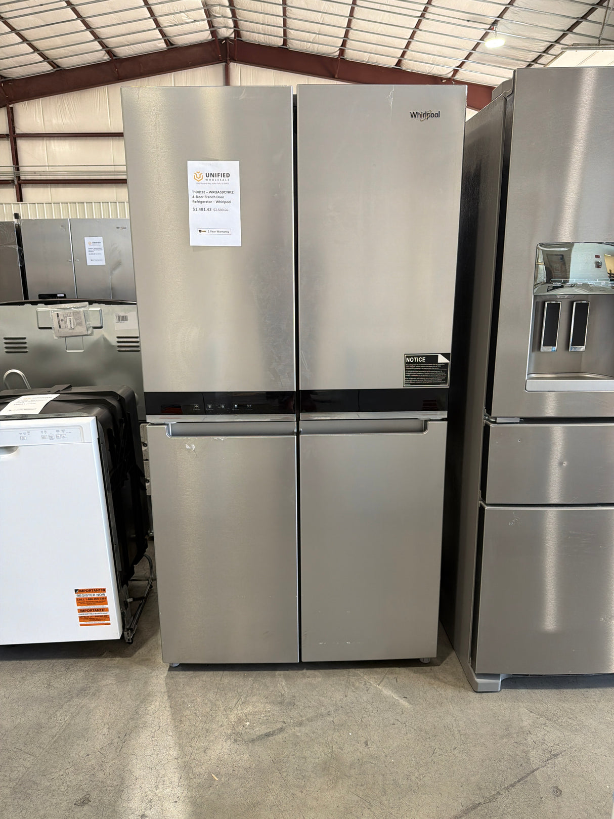 T10ID32 – WRQA59CNKZ 4-Door French Door Refrigerator – Whirlpool