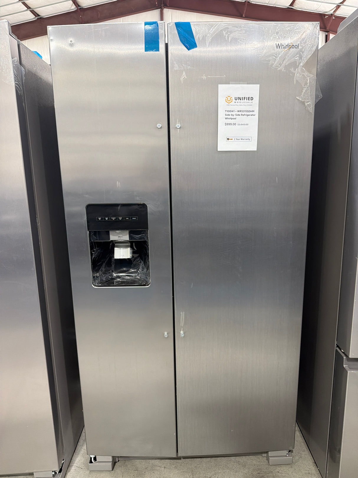 T10ID41 – WRS315SDHM Side-by-Side Refrigerator – Whirlpool