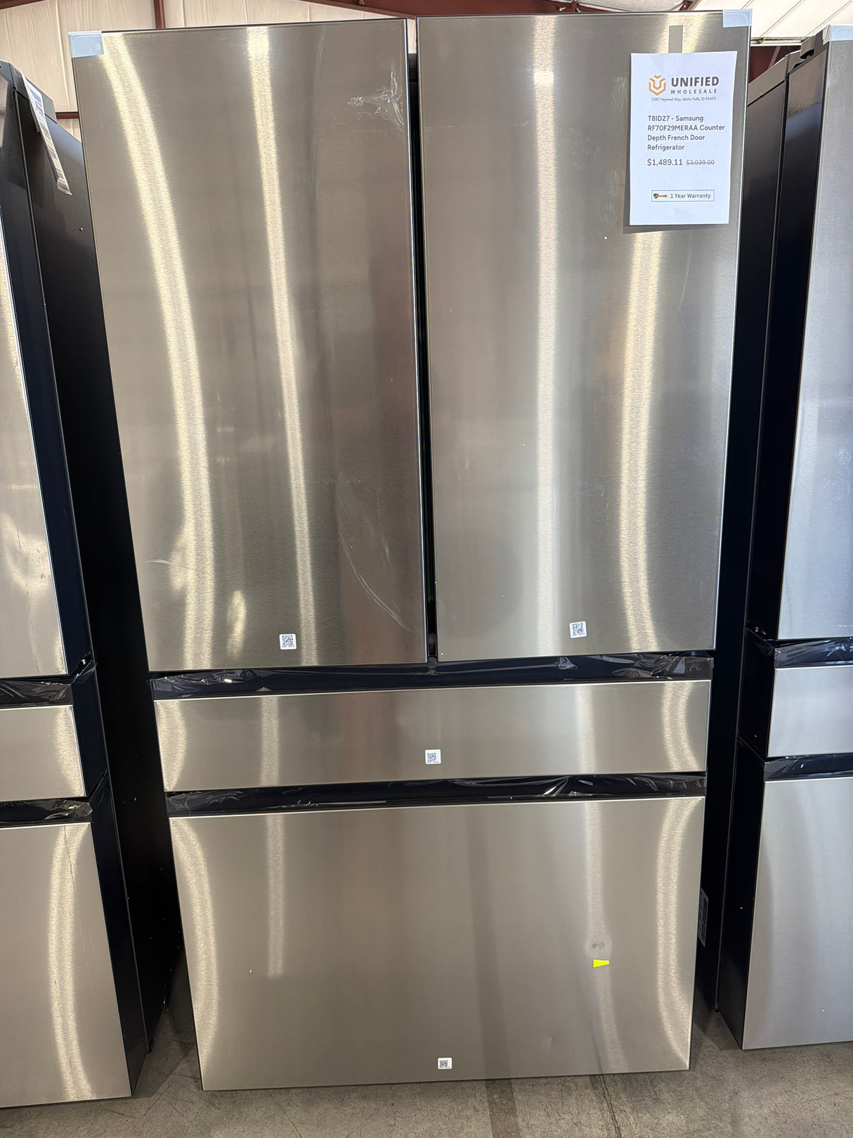 T8ID27 - Samsung RF70F29MERAA Counter Depth French Door Refrigerator