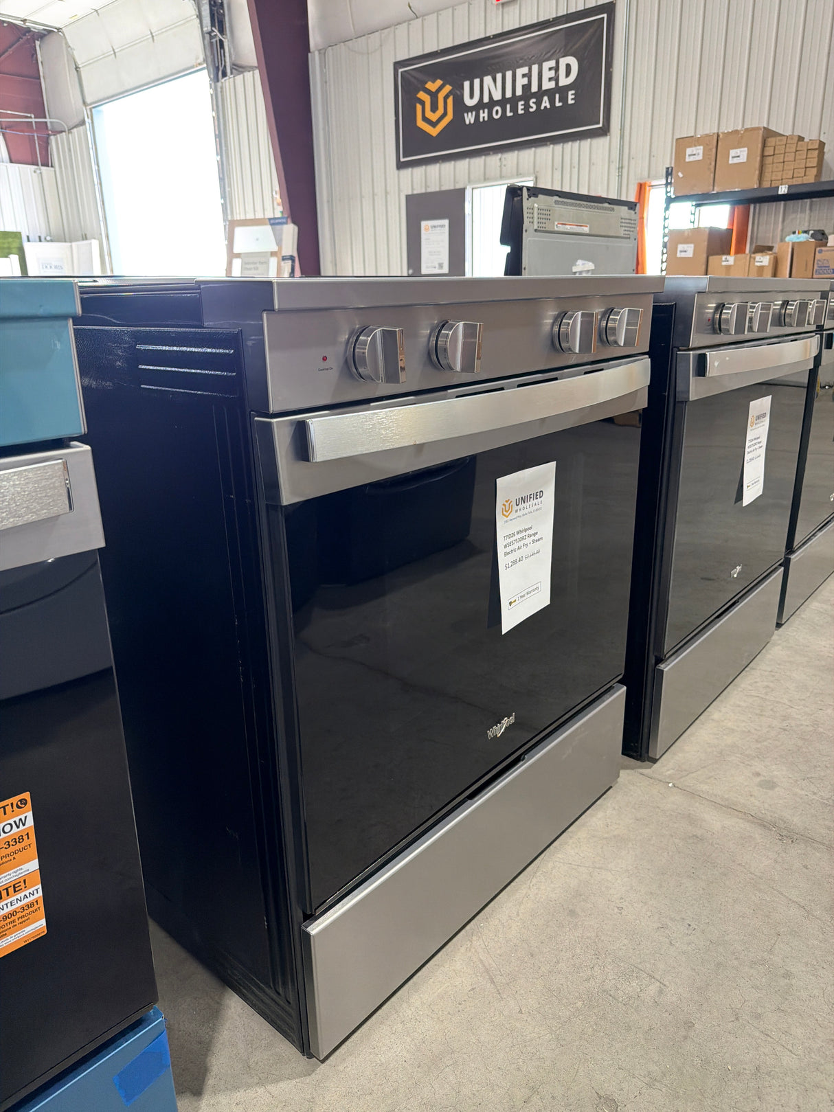 T7ID26 Whirlpool WSES7530RZ Range Electric Air Fry + Steam