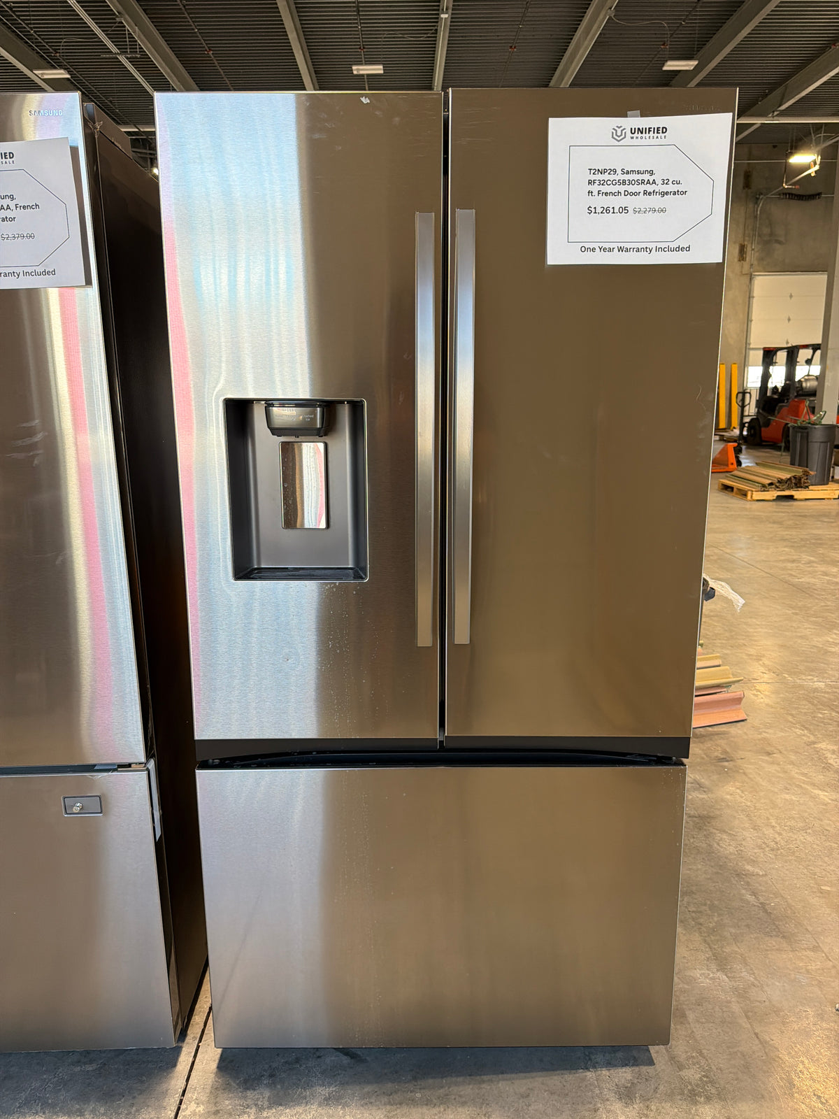 Samsung 32 cu ft French Door Refrigerator RF32CG5B30SRAA – T2NP29