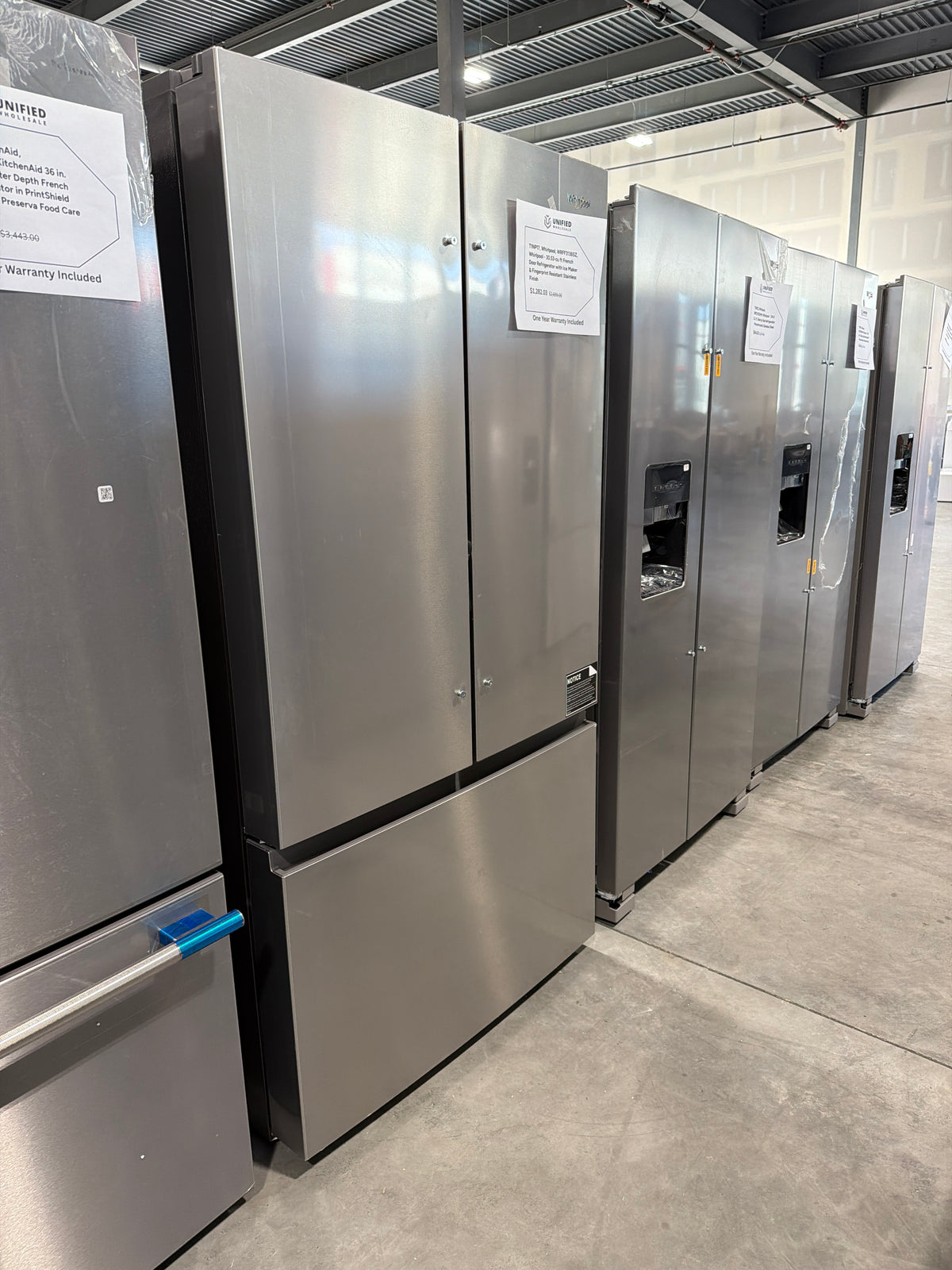 Whirlpool 30.5 cu ft French Door Refrigerator WRFF3136SZ - scratch and dent, Nampa ID (photo 2)