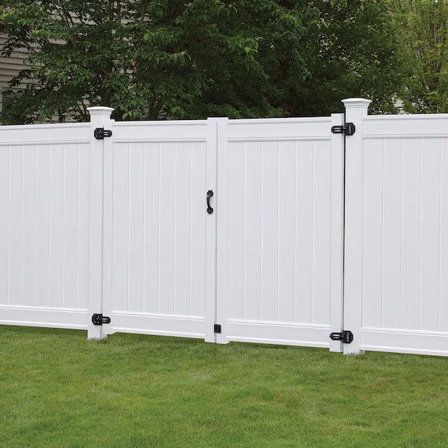 7ft Custom Gate Kit (12 screws, 2 caps, 2-7ft rails with aluminum, 7 pickets, 2 U channel) No hinges or lock