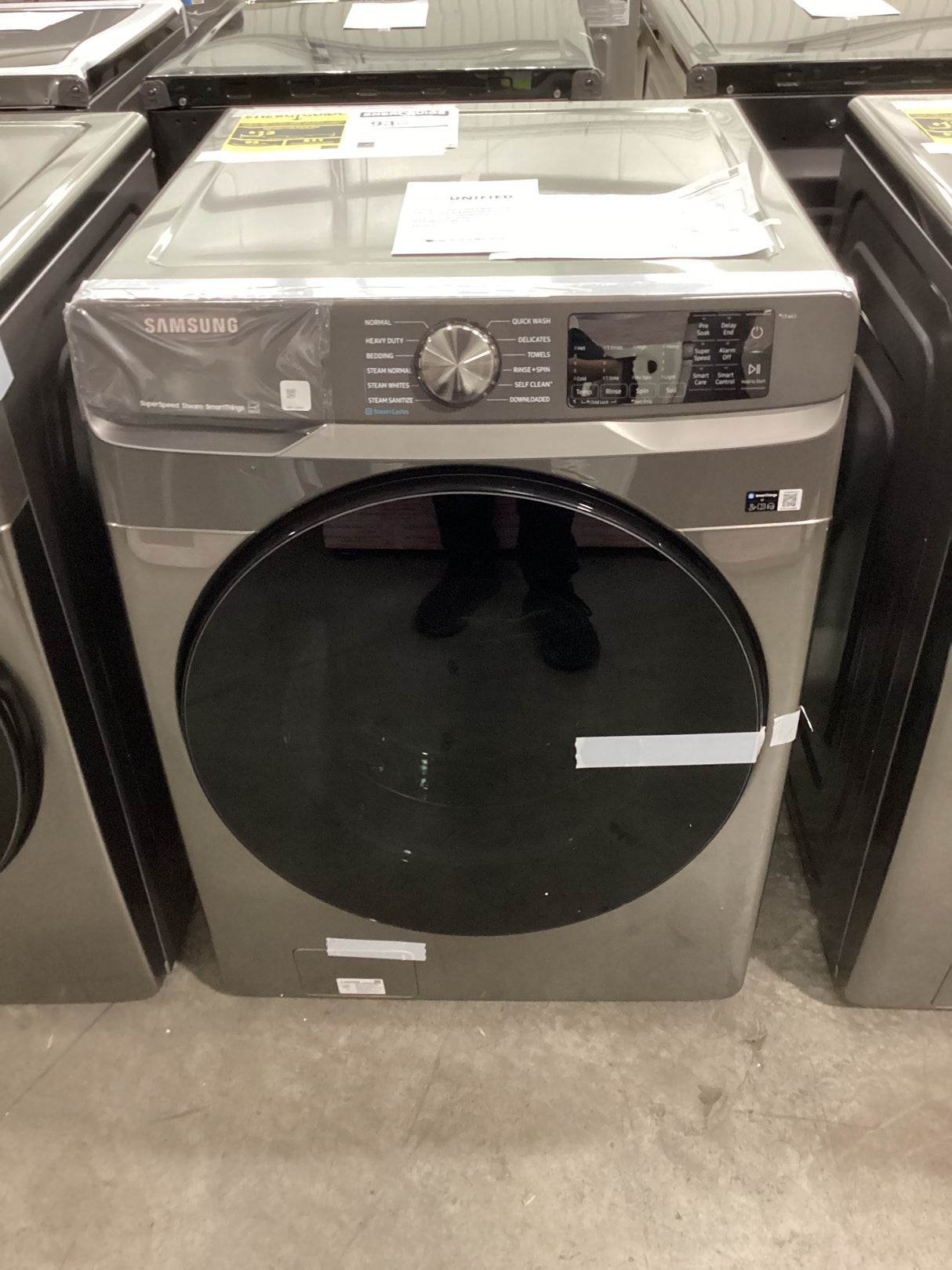 T2ID40 -Super Speed Wash High Efficiency Stackable Medium ( 4.5-cu ft ) Front-Load Washer with Steam Cycle ( Platinum) WF45B6300AP/US