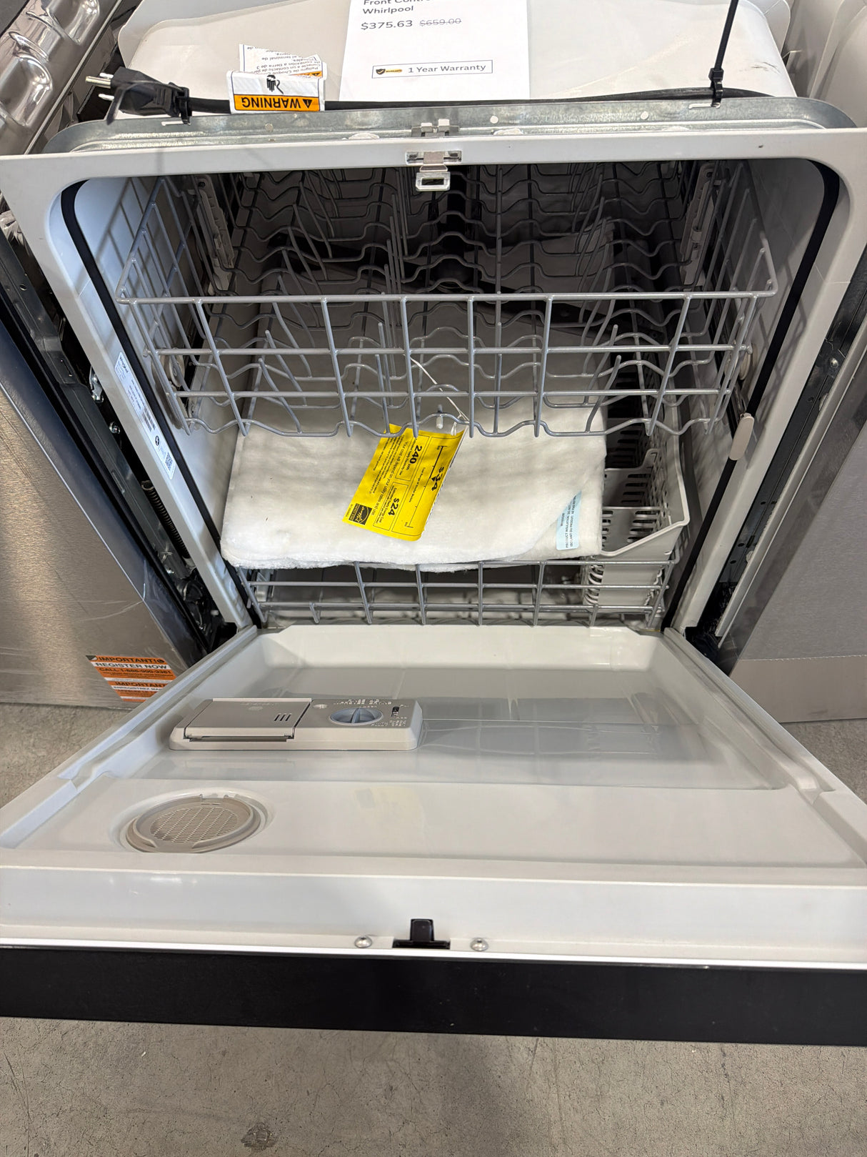 T10ID10 – WDF332PAMS Front Control Dishwasher – Whirlpool