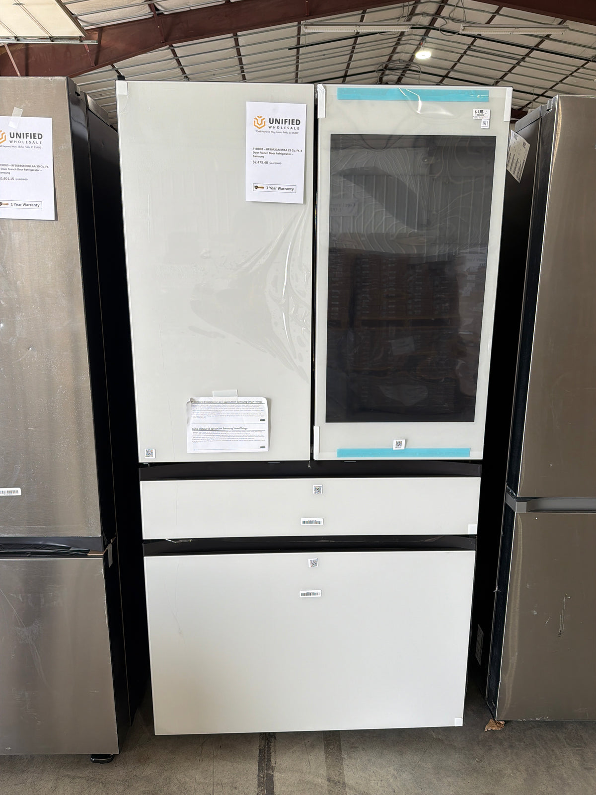 T13ID08 – RF90F23AEWAA 23 Cu. Ft. 4-Door French Door Refrigerator – Samsung