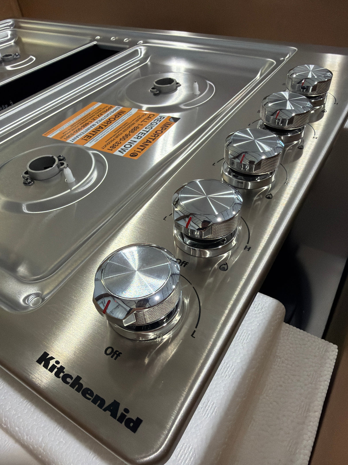 T7ID54 KitchenAid KCGD500GSS Cooktop Gas 30"