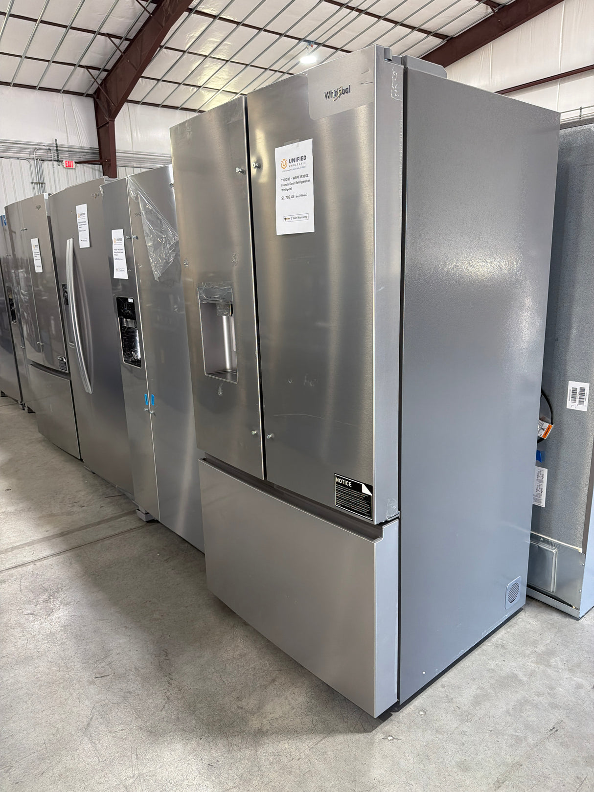 T10ID33 – WRFF3536SZ French Door Refrigerator – Whirlpool