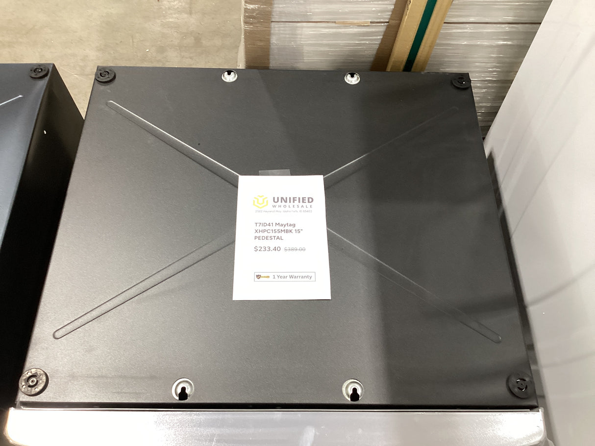 T7ID41 Maytag XHPC155MBK 15" PEDESTAL