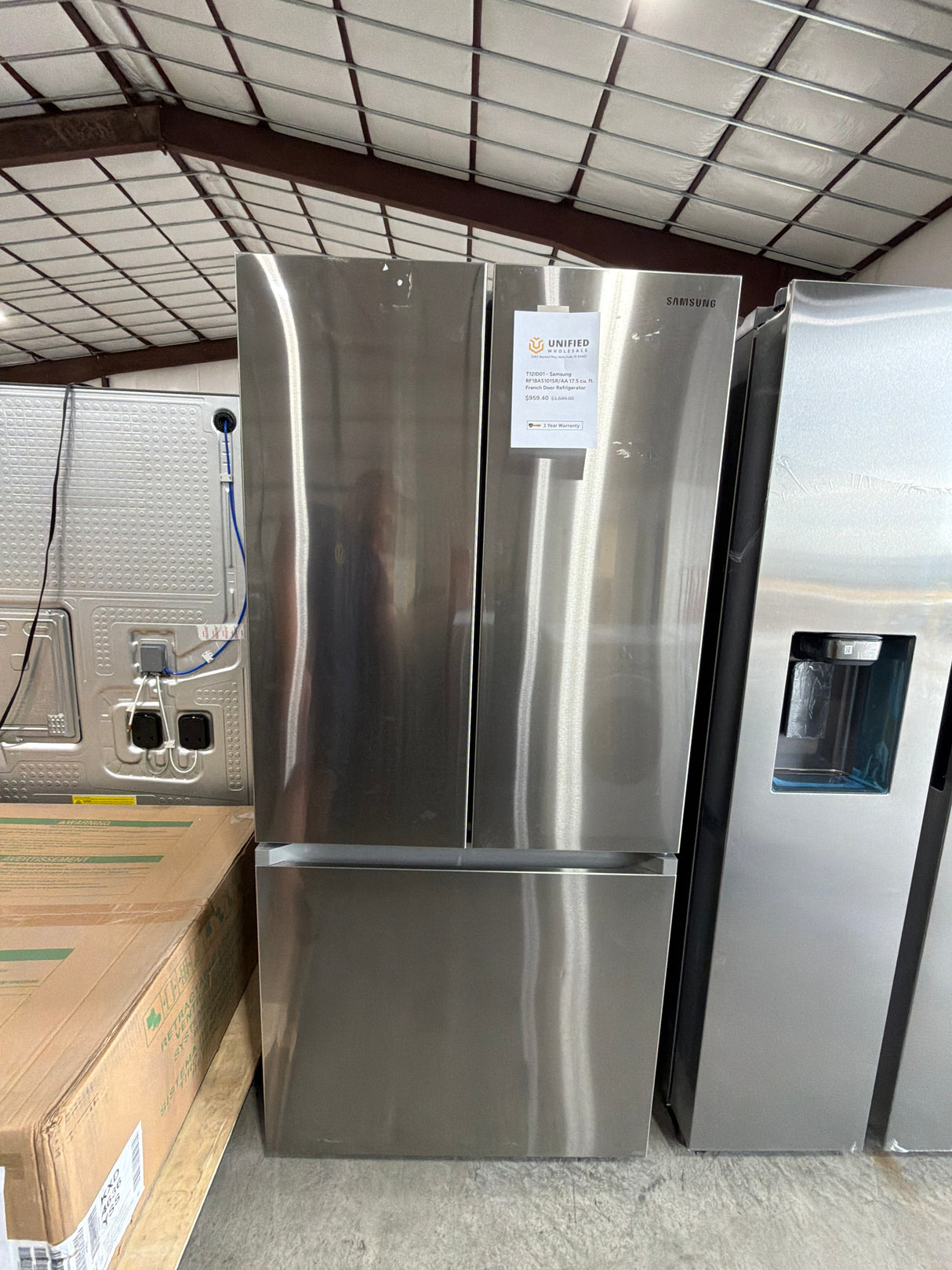 T12ID01 - Samsung RF18A5101SR/AA 17.5 cu. ft. French Door Refrigerator