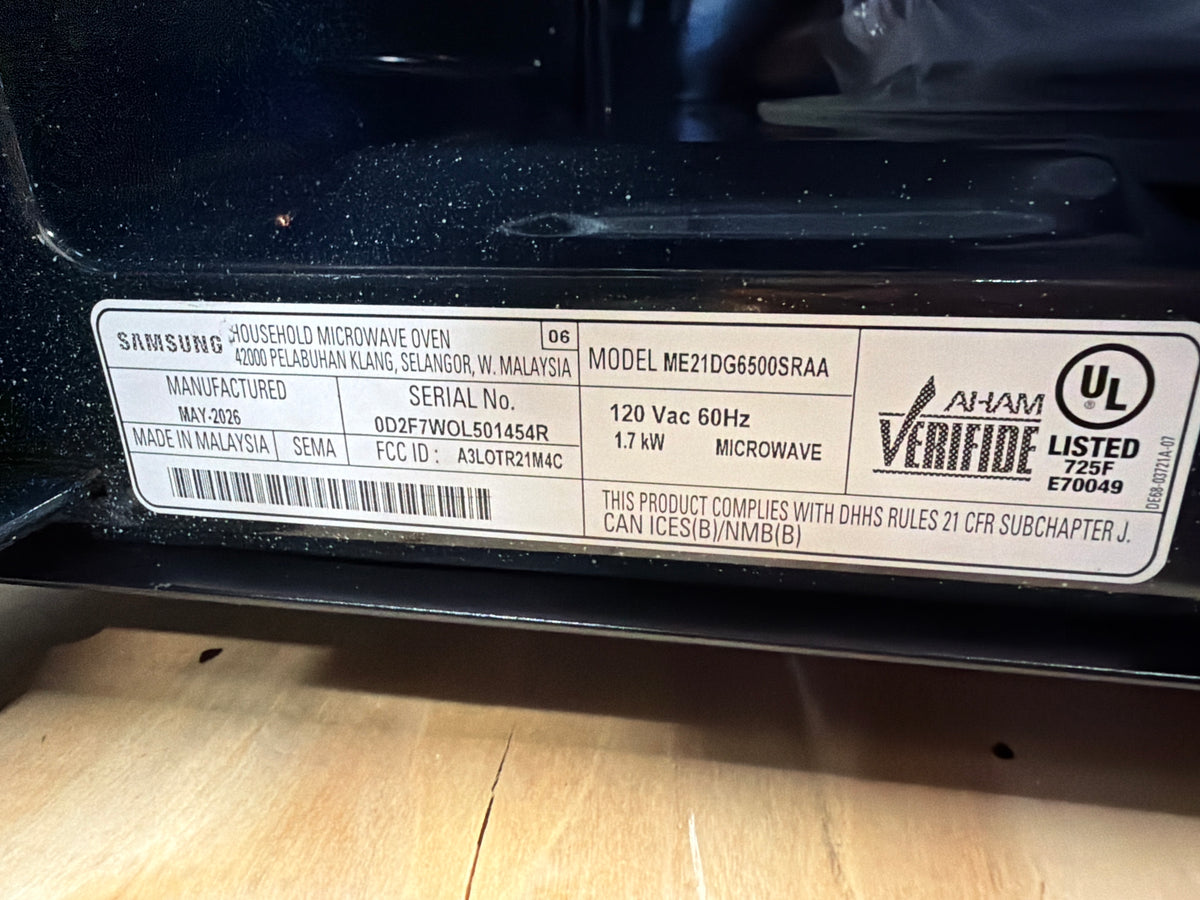 Samsung 2.1 cu ft Bespoke Smart Over-the-Range Microwave Stainless Steel ME21DG6500SRAA – T2NP18