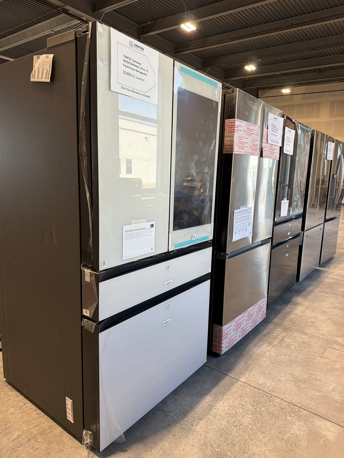 Samsung 29 cu ft French Door Refrigerator RF90F29AEWAA – T2NP33