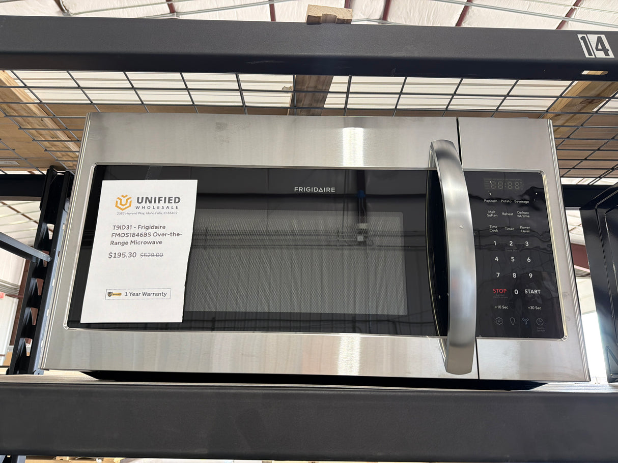 T9ID31 - Frigidaire FMOS1846BS Over-the-Range Microwave
