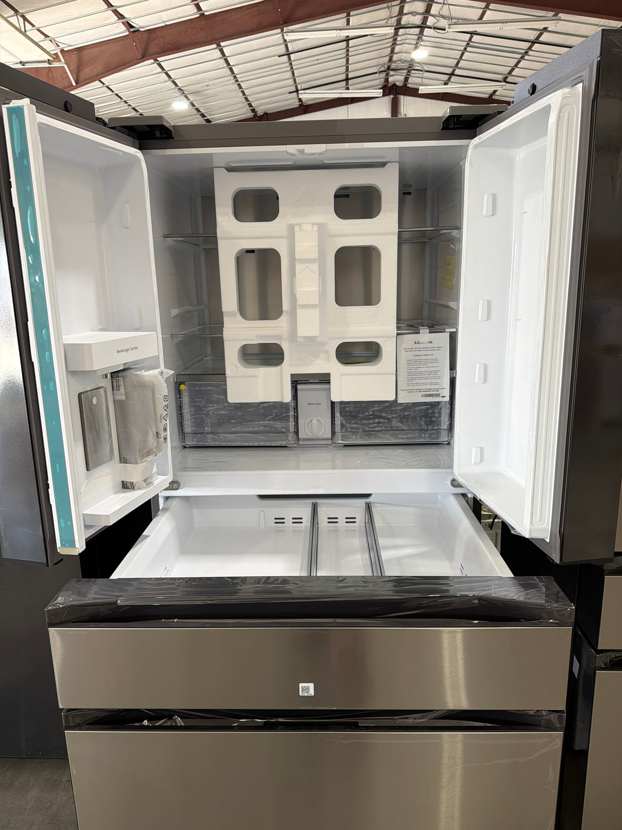 T11ID25 Samsung 29 cu ft 4-Door French Door Refrigerator with Beverage Center RF70F29MERAA –