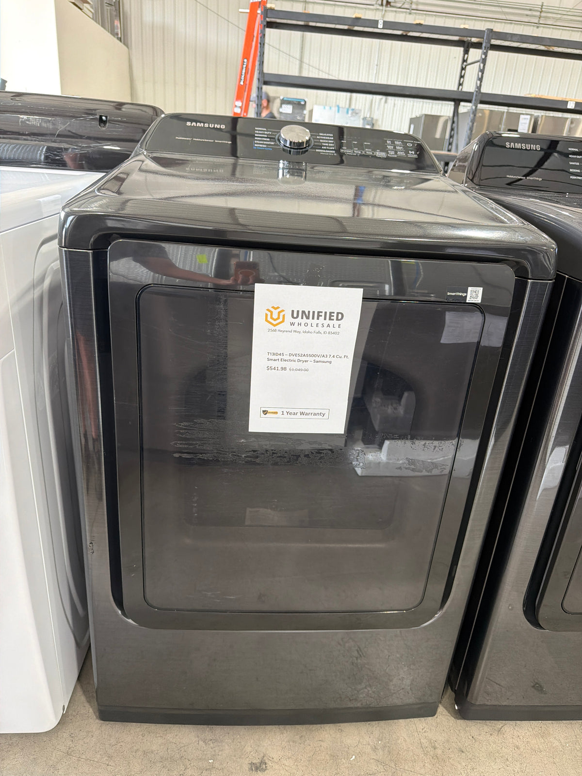 T13ID45 – DVE52A5500V/A3 7.4 Cu. Ft. Smart Electric Dryer – Samsung