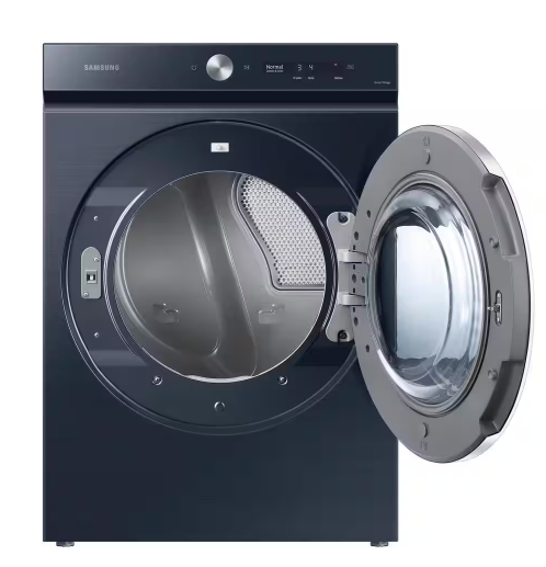 DVE53BB8900DA3 SAMSUNG Bespoke 7.6 cu. ft. Vented Smart Electric Dryer in Brushed Navy with AI Optimal Dry and Super Speed Dry T2ID09