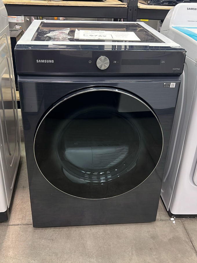 DVE53BB8900DA3 SAMSUNG Bespoke 7.6 cu. ft. Vented Smart Electric Dryer in Brushed Navy with AI Optimal Dry and Super Speed Dry T2ID09