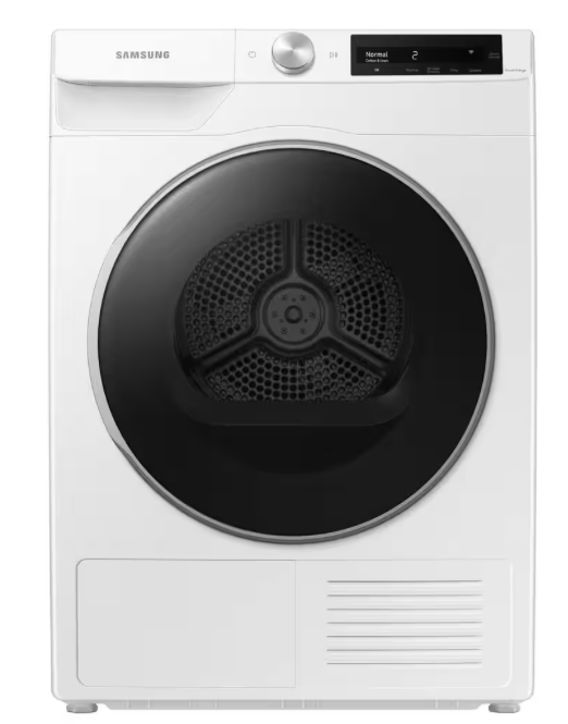 DV25B6900HW/A2 SAMSUNG Stackable 4.0 cu. ft. Smart Dial Heat Pump Dryer with Sensor Dry in White T3ID03