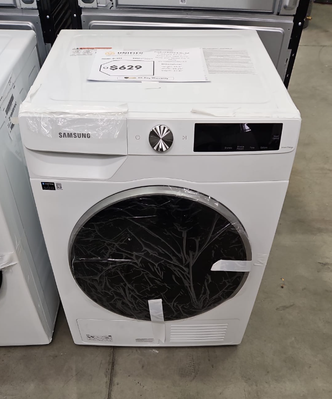 DV25B6900HW/A2 SAMSUNG Stackable 4.0 cu. ft. Smart Dial Heat Pump Dryer with Sensor Dry in White T3ID03