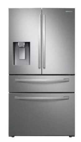 T1ID08 Samsung - 28 Cu. Ft. 4-Door French Door Smart Refrigerator with FlexZone Drawer RF28R7201SR/AA
