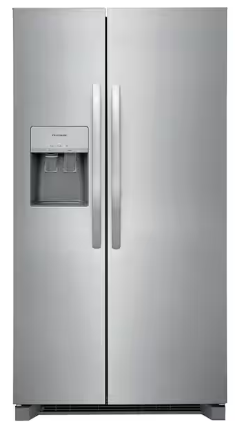 T6ID40 - Frigidaire - 25.6 Cu. Ft. 36'' Standard Depth Side by Side Refrigerator - Stainless Steel FRSS2623AS