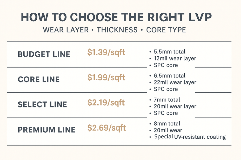 How to Choose the Right LVP: Wear Layer, Thickness, and Core Type ...