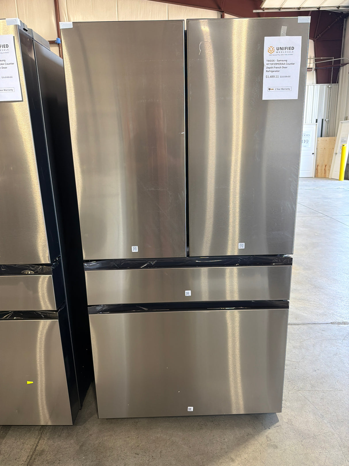 T8ID26 - Samsung RF70F29MERAA Counter Depth French Door Refrigerator