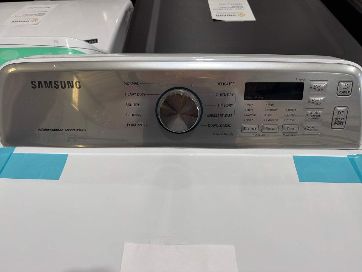 T12ID37 - Samsung DVG47CG3500WA3 7.4 cu. ft. Gas Dryer