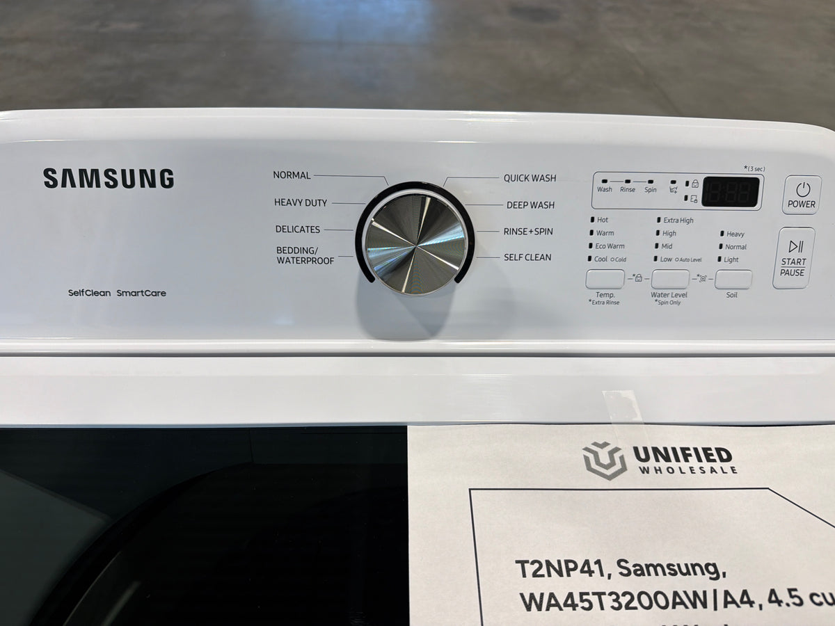 Samsung 4.5 cu ft Top Load Washer WA45T3200AW/A4 – T2NP41