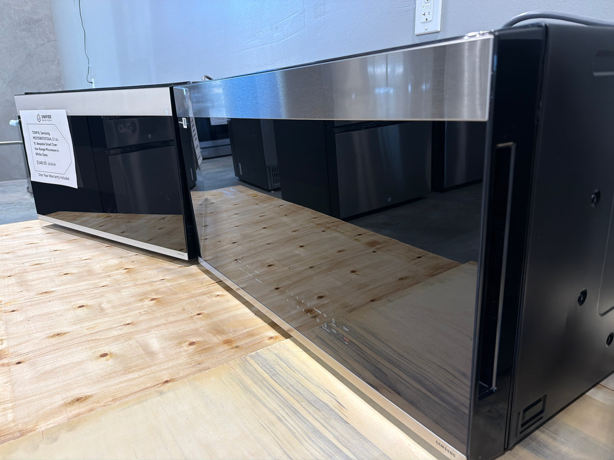 Samsung 2.1 cu ft Bespoke Smart Over-the-Range Microwave Stainless Steel ME21DG6500SRAA – T2NP17