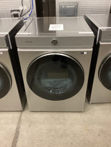 T3ID12 - Samsung - Bespoke 7.6 cu. ft. Ultra Capacity Electric Dryer with AI Optimal Dry and Super Speed Dry - Silver Steel DVE53BB8900TA3