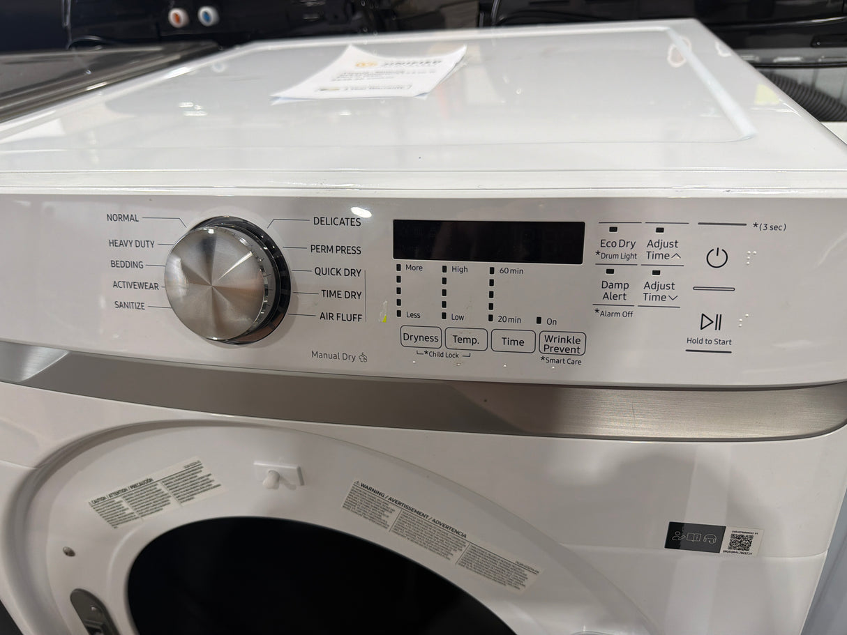 T12ID39 - Samsung DVE45T6000W/A3 7.5 cu. ft. Electric Dryer