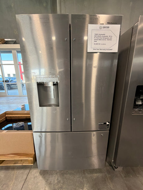 KitchenAid 30 cu ft French Door Refrigerator KRFF436SPS - scratch and dent, Nampa ID