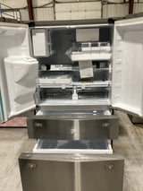 T2ID29 -Standard-Depth with FlexZone Drawer 28-cu ft 4 -Door 36-in Wide Smart Compatible French Door Refrigerator with Ice Maker with Water and Ice Dispenser  RF28R7201SR/AA