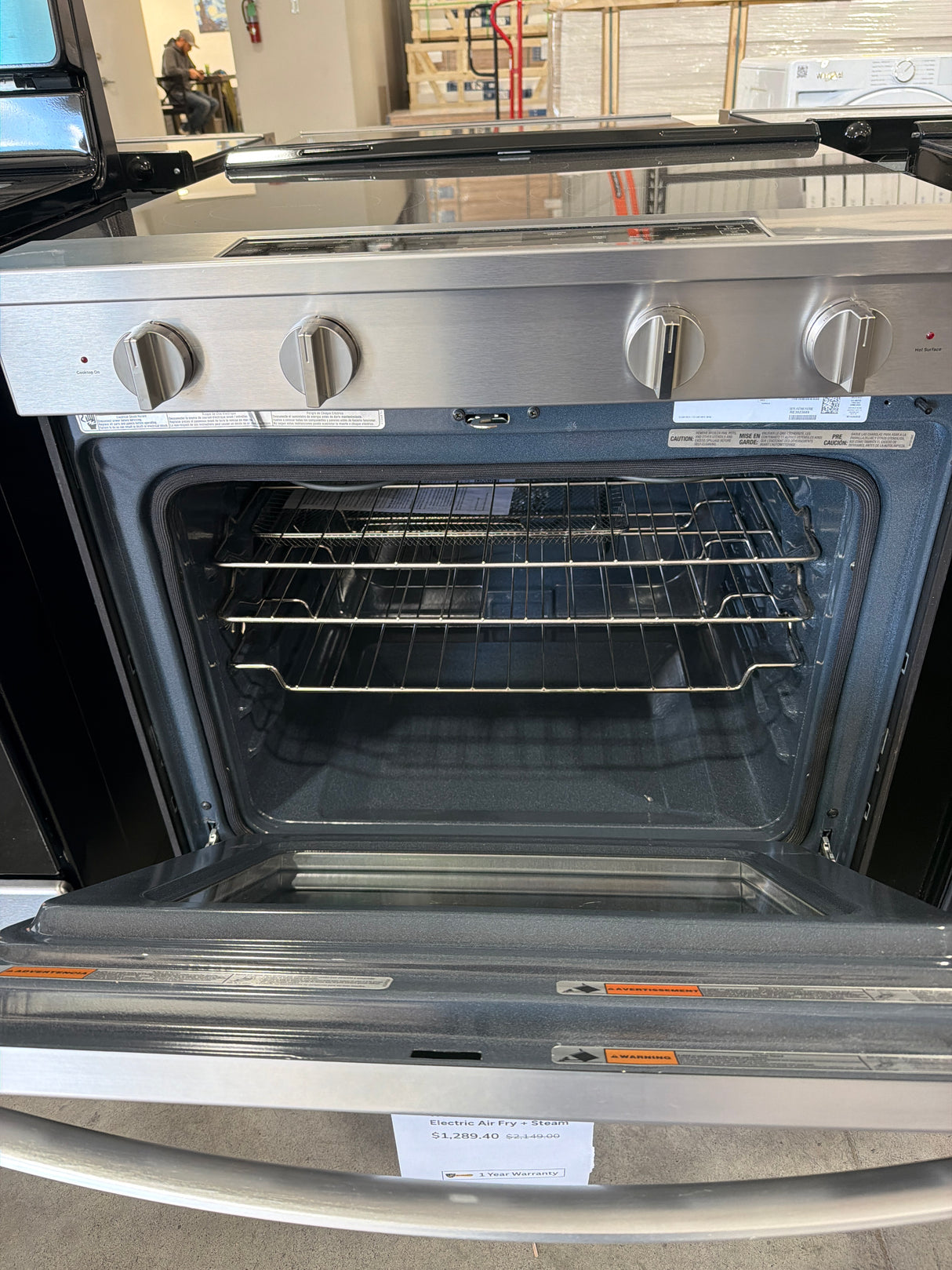 T7ID23 Whirlpool WSES7530RZ Range Electric Air Fry + Steam