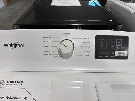 Whirlpool 7.0 cu ft Gas Dryer WGD4105SW - scratch and dent, Nampa ID (photo 3)