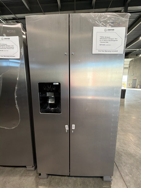Whirlpool 24.6 cu ft Side-by-Side Refrigerator WRS325SDHZ - scratch and dent, Nampa ID