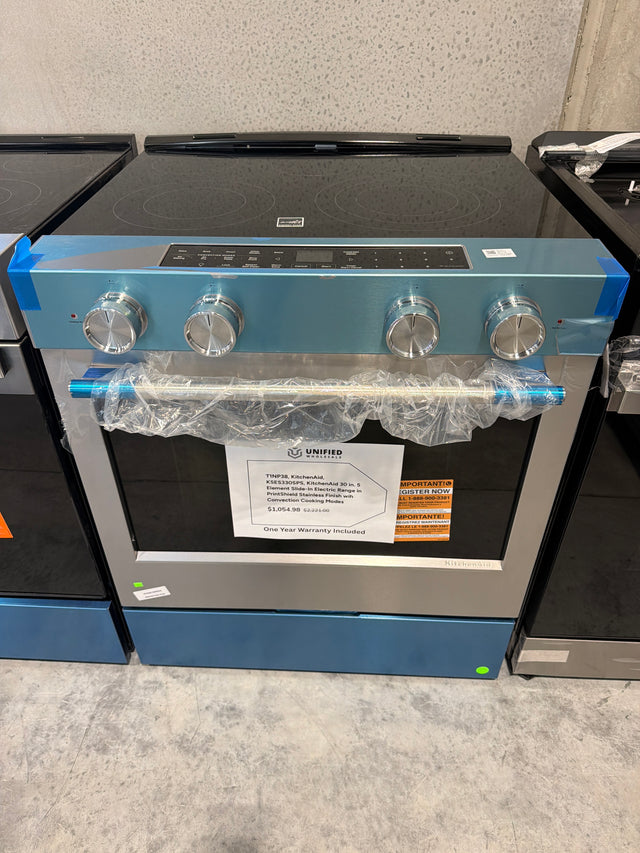KitchenAid 30 in. 5-Element Slide-In Electric Range KSES330SPS - scratch and dent, Nampa ID